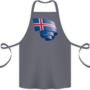 Curled Iceland Flag Icelander Day Football Cotton Apron 100% Organic Steel