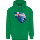 Curled Iceland Flag Icelander Day Football Mens 80% Cotton Hoodie Irish Green