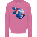 Curled Iceland Flag Icelander Day Football Mens Sweatshirt Jumper Azalea