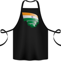 Curled India Flag Indian Day Football Cotton Apron 100% Organic Black