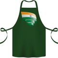 Curled India Flag Indian Day Football Cotton Apron 100% Organic Forest Green