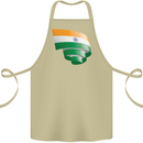 Curled India Flag Indian Day Football Cotton Apron 100% Organic Khaki