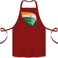 Curled India Flag Indian Day Football Cotton Apron 100% Organic Maroon