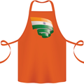Curled India Flag Indian Day Football Cotton Apron 100% Organic Orange