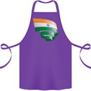 Curled India Flag Indian Day Football Cotton Apron 100% Organic Purple
