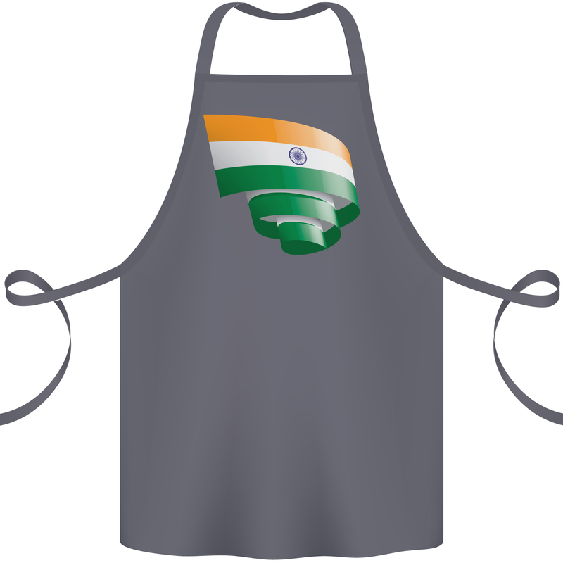 Curled India Flag Indian Day Football Cotton Apron 100% Organic Steel