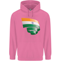 Curled India Flag Indian Day Football Mens 80% Cotton Hoodie Azelea