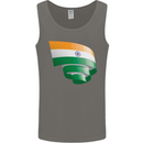 Curled India Flag Indian Day Football Mens Vest Tank Top Charcoal