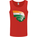 Curled India Flag Indian Day Football Mens Vest Tank Top Red
