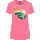 Curled India Flag Indian Day Football Womens Wider Cut T-Shirt Azalea