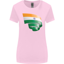 Curled India Flag Indian Day Football Womens Wider Cut T-Shirt Light Pink