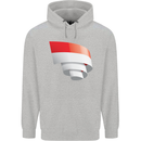 Curled Indonesia Flag Indonesian Day Football Childrens Kids Hoodie Sports Grey
