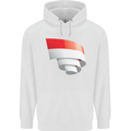 Curled Indonesia Flag Indonesian Day Football Childrens Kids Hoodie White