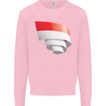 Curled Indonesia Flag Indonesian Day Football Mens Sweatshirt Jumper Light Pink