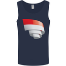 Curled Indonesia Flag Indonesian Day Football Mens Vest Tank Top Navy Blue