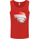 Curled Indonesia Flag Indonesian Day Football Mens Vest Tank Top Red