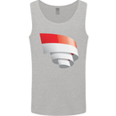 Curled Indonesia Flag Indonesian Day Football Mens Vest Tank Top Sports Grey