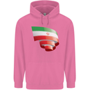 Curled Iran Flag Iranian Day Football Childrens Kids Hoodie Azalea