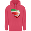 Curled Iran Flag Iranian Day Football Childrens Kids Hoodie Heliconia