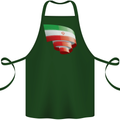 Curled Iran Flag Iranian Day Football Cotton Apron 100% Organic Forest Green