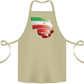 Curled Iran Flag Iranian Day Football Cotton Apron 100% Organic Khaki