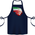 Curled Iran Flag Iranian Day Football Cotton Apron 100% Organic Navy Blue