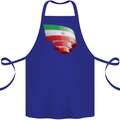 Curled Iran Flag Iranian Day Football Cotton Apron 100% Organic Royal Blue