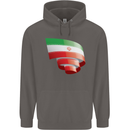 Curled Iran Flag Iranian Day Football Mens 80% Cotton Hoodie Charcoal