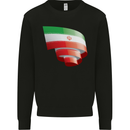 Curled Iran Flag Iranian Day Football Mens Sweatshirt Jumper Black