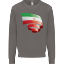 Curled Iran Flag Iranian Day Football Mens Sweatshirt Jumper Charcoal