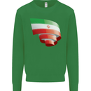 Curled Iran Flag Iranian Day Football Mens Sweatshirt Jumper Irish Green