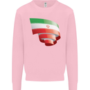 Curled Iran Flag Iranian Day Football Mens Sweatshirt Jumper Light Pink