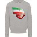 Curled Iran Flag Iranian Day Football Mens Sweatshirt Jumper Sports Grey