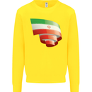 Curled Iran Flag Iranian Day Football Mens Sweatshirt Jumper Yellow