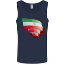 Curled Iran Flag Iranian Day Football Mens Vest Tank Top Navy Blue