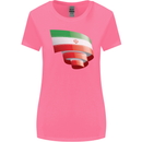 Curled Iran Flag Iranian Day Football Womens Wider Cut T-Shirt Azalea