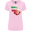 Curled Iran Flag Iranian Day Football Womens Wider Cut T-Shirt Light Pink