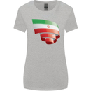 Curled Iran Flag Iranian Day Football Womens Wider Cut T-Shirt Sports Grey