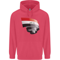 Curled Iraq Flag Iraqi Day Football Childrens Kids Hoodie Heliconia