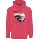 Curled Iraq Flag Iraqi Day Football Childrens Kids Hoodie Heliconia