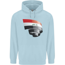 Curled Iraq Flag Iraqi Day Football Childrens Kids Hoodie Light Blue