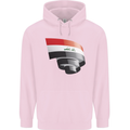 Curled Iraq Flag Iraqi Day Football Childrens Kids Hoodie Light Pink