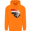 Curled Iraq Flag Iraqi Day Football Childrens Kids Hoodie Orange