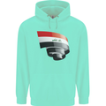 Curled Iraq Flag Iraqi Day Football Childrens Kids Hoodie Peppermint