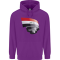 Curled Iraq Flag Iraqi Day Football Childrens Kids Hoodie Purple