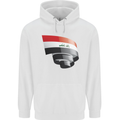Curled Iraq Flag Iraqi Day Football Childrens Kids Hoodie White