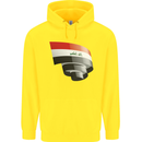Curled Iraq Flag Iraqi Day Football Childrens Kids Hoodie Yellow
