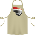 Curled Iraq Flag Iraqi Day Football Cotton Apron 100% Organic Khaki