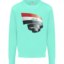 Curled Iraq Flag Iraqi Day Football Kids Sweatshirt Jumper Peppermint