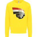Curled Iraq Flag Iraqi Day Football Kids Sweatshirt Jumper Yellow